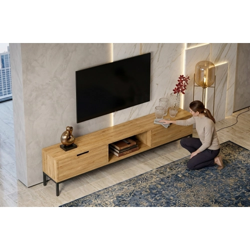 Szafka RTV-47 Drewno Lite Dąb Loft Lakier Rozmiary od 100 cm do 200 cm PREMIUM